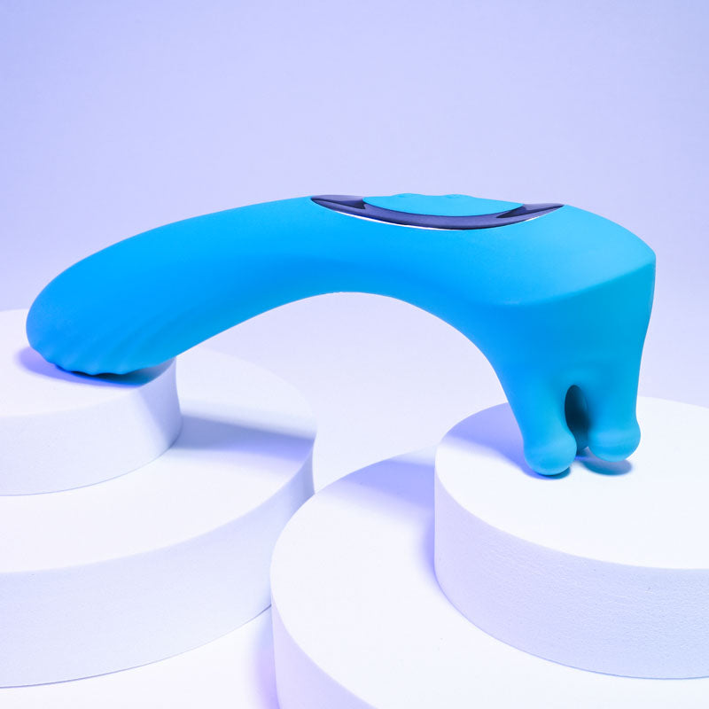 Evolved HEADS OR TAILS - Blue 19.3 cm USB Rechargeable Dual Ended Massager