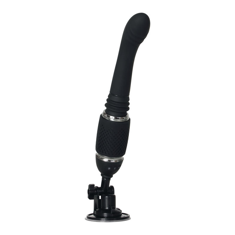 Evolved Thrust & Go - Black 15 cm USB Rechargeable Thrusting Vibrator with Interchangable Shafts