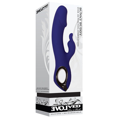 Evolved Bunny Buddy - Blue 22.2 cm USB Rechargeable Rabbit Vibrator