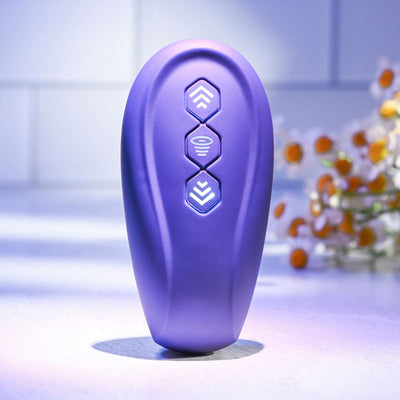 Evolved 2 BECOME 1 - Purple 23.5 cm USB Rechargeable Strapless Strap-On with Remote