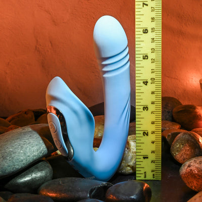 Evolved TAP & THRUST - Blue USB Rechargeable Dual Vibrator