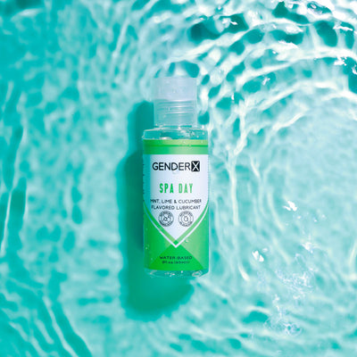 Gender X SPA DAY Flavoured Lube - 60 ml - Mint, Lime & Cucumber Flavoured Water Based Lubricant - 60 ml Bottle