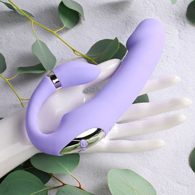 Gender X ORGASMIC ORCHID - Lilac 19 cm USB Rechargeable Strapless-Strap-On