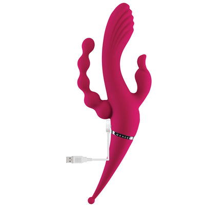 Gender X FOUR BY FOUR - Pink 27.5 cm USB Rechargeable Multi Vibrator