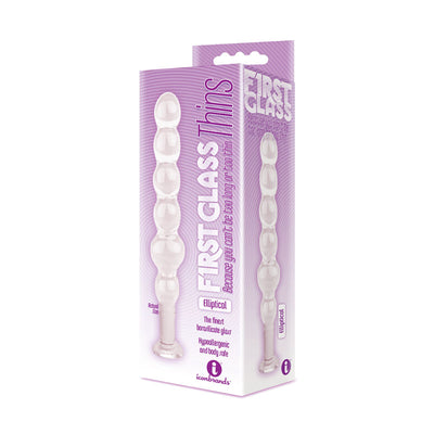 The 9's Glass First Thins, Elliptical - Clear Glass 17.8 cm Anal Beads