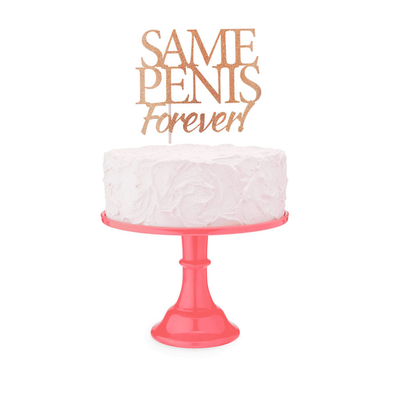 Glitterati Same Penis Forever Cake Topper