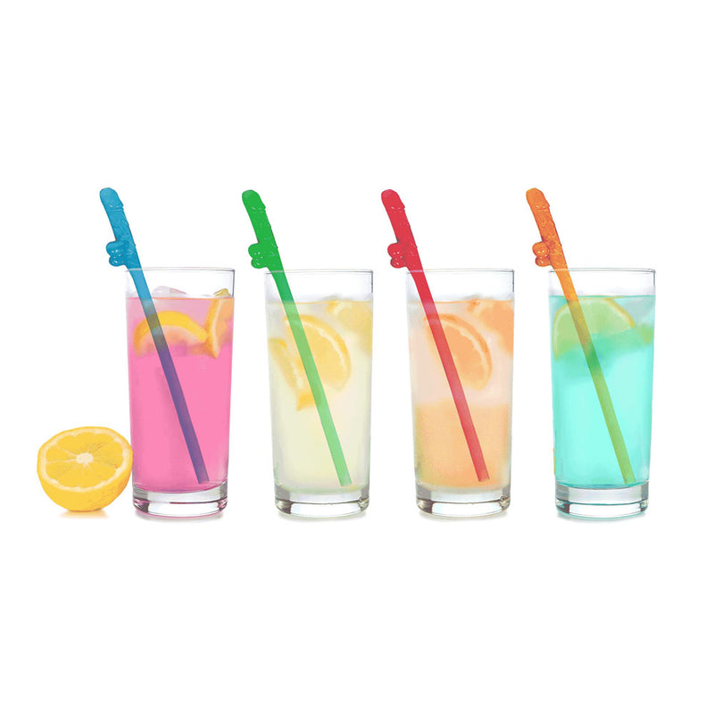 Super Fun Penis Party Straws - Coloured