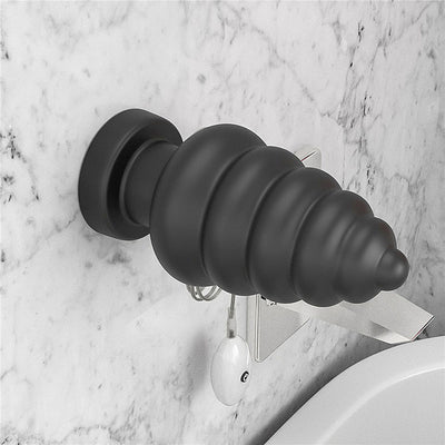 King Sized 7'' Vibrating Anal Cracker - Black 17.8 cm XL Vibrating Butt Plug