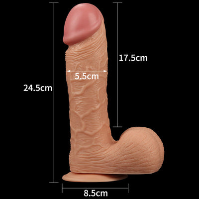 King Size 9'' Realistic Dildo - Flesh 23 cm Dong