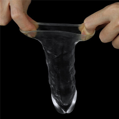 Flawless Clear Penis Sleeve 1'' - Clear 2.5 cm Penis Extender Sleeve