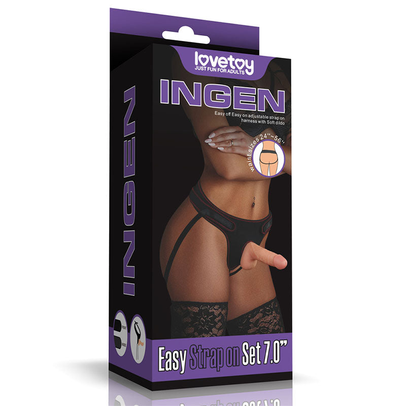 Ingen Easy Strap-On Set - Flesh 17.8 cm (7&