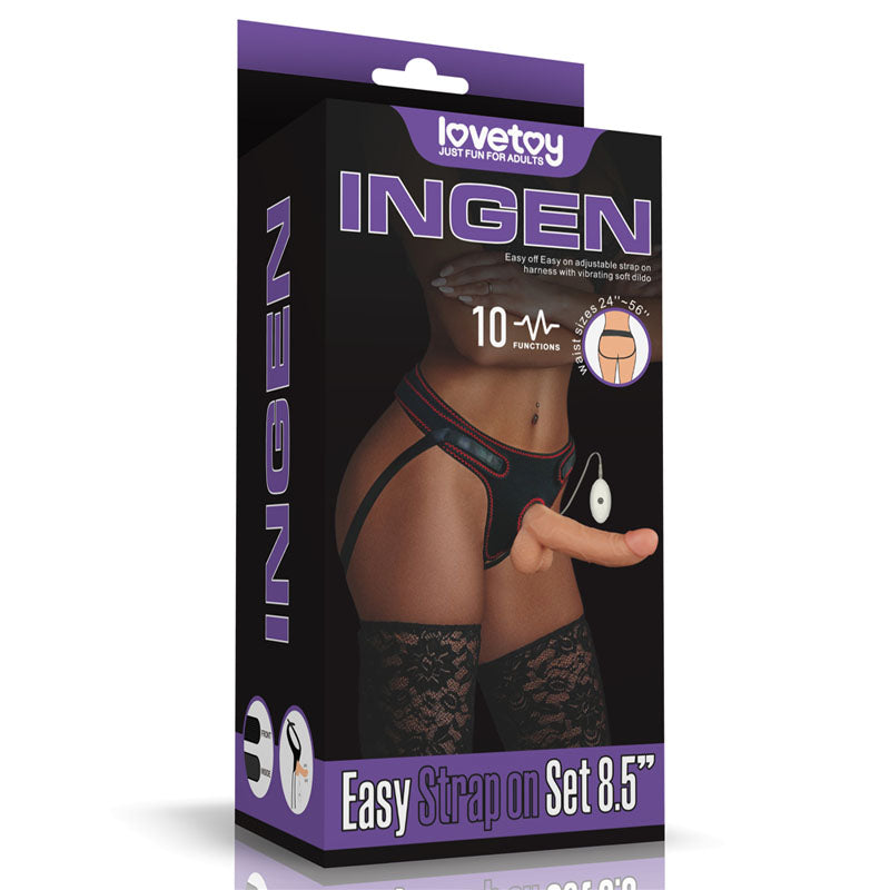 Ingen Vibrating Easy Strap-On Set - Flesh 21.6 cm (8.5&