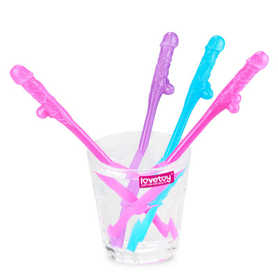 Jokes & Parties Original Willy Straws - Coloured Dicky Straws - Set of 9