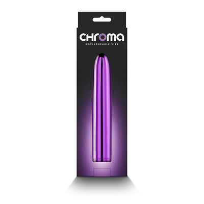 Chroma - Purple - Metallic Purple 17 cm USB Rechargeable Vibrator