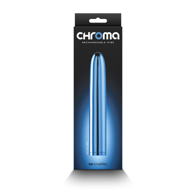 Chroma - Blue - Metallic Blue 17 cm USB Rechargeable Vibrator