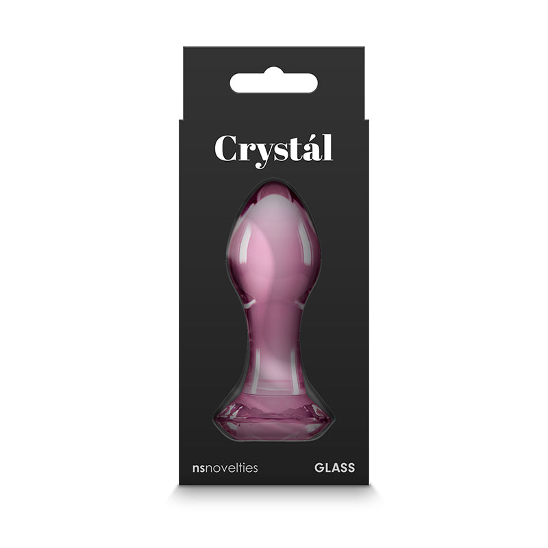 Crystal Gem - Pink - Pink 9 cm Glass Butt Plug