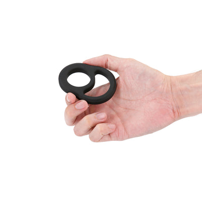 Renegade Cradle - Black - Black Cock & Balls Ring