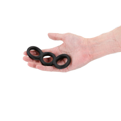 Renegade Threefold - Black - Black Cock & Balls Rings