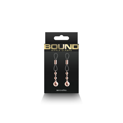 Bound Nipple Clamps - D1 - Rose Gold