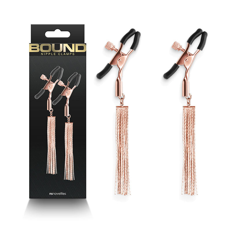 Bound Nipple Clamps - D2 - Rose Gold