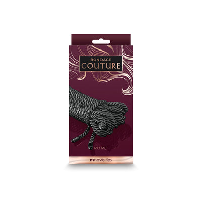 Bondage Couture Rope - Black - Black Bondage Rope - 7.6 metre