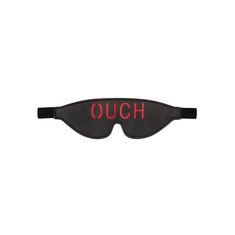 OUCH! Black & White Bonded Leather Eye-Mask &