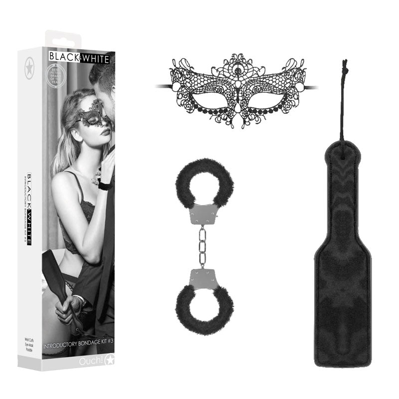 OUCH! Black & White Introductory Bondage Kit 