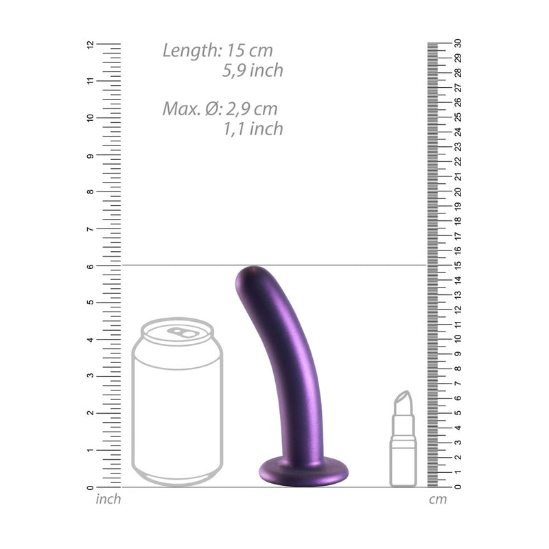 OUCH! Smooth Silicone G-Spot Dildo - 6&