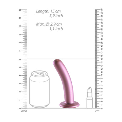 OUCH! Smooth Silicone G-Spot Dildo - 6'' / 14.5 cm