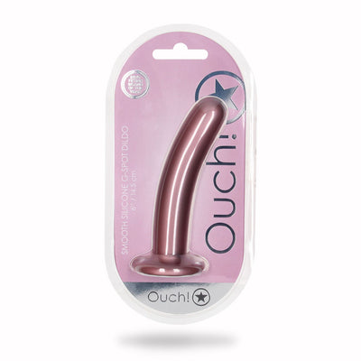 OUCH! Smooth Silicone G-Spot Dildo - 6'' / 14.5 cm