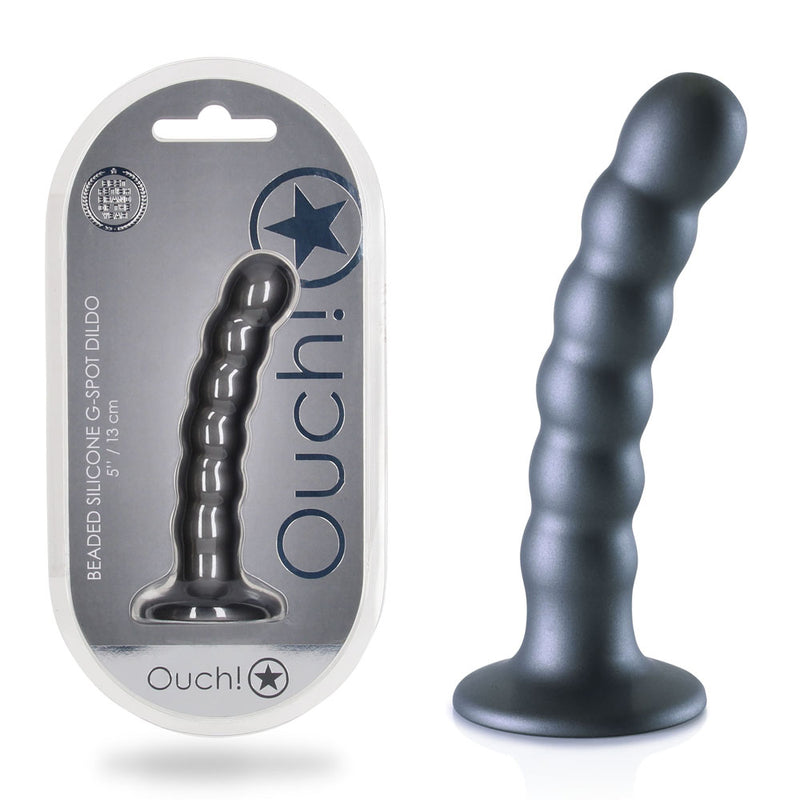 OUCH! Beaded Silicone G-Spot Dildo - 5&