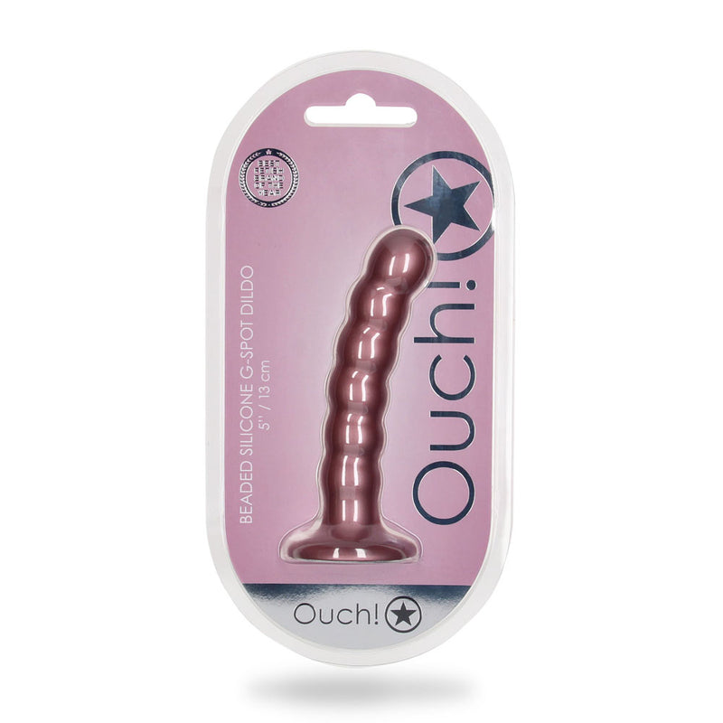 OUCH! Beaded Silicone G-Spot Dildo - 5&