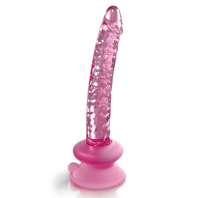 Icicles #86 - Pink 17 cm Glass Dong with Suction Base