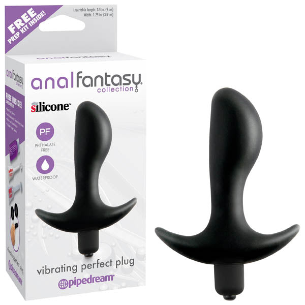 Anal Fantasy Collection Vibrating Perfect Plug - Black 9 cm (3.5&