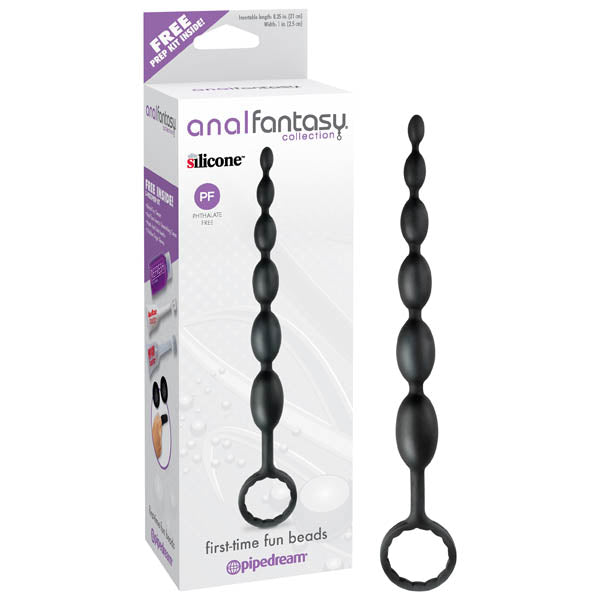 Anal Fantasy Collection First-Time Fun Beads - Black 21 cm (8.25&