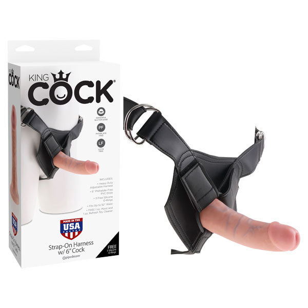 King Cock Strap-On Harness With 6&