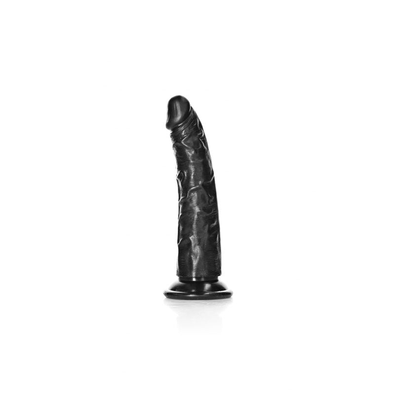 REALROCK Realistic Slim Dildo without Balls - 15.5 cm - Black 15.5 cm (6&
