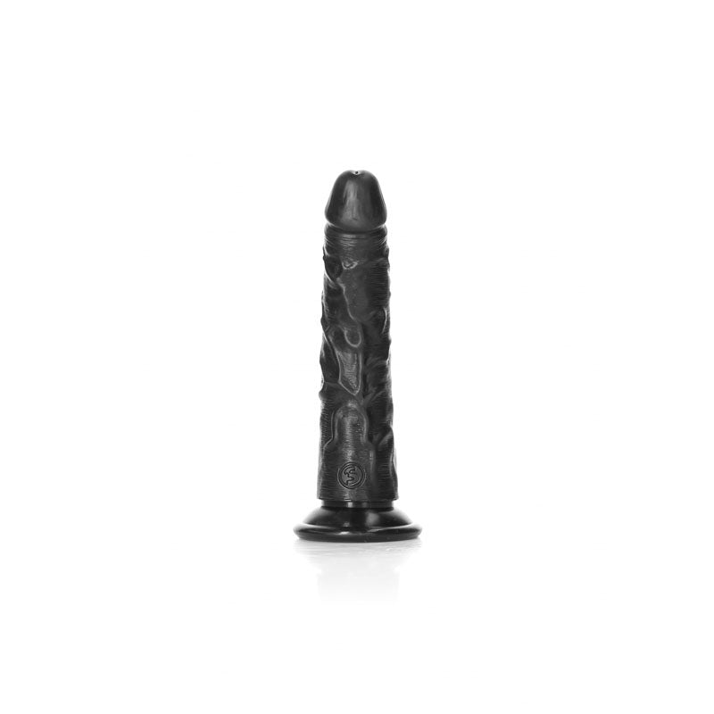 REALROCK Realistic Slim Dildo without Balls - 15.5 cm - Black 15.5 cm (6&