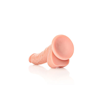 REALROCK Realistic Regular Curved Dong with Balls - 18 cm - Flesh 18 cm (7'') Dong