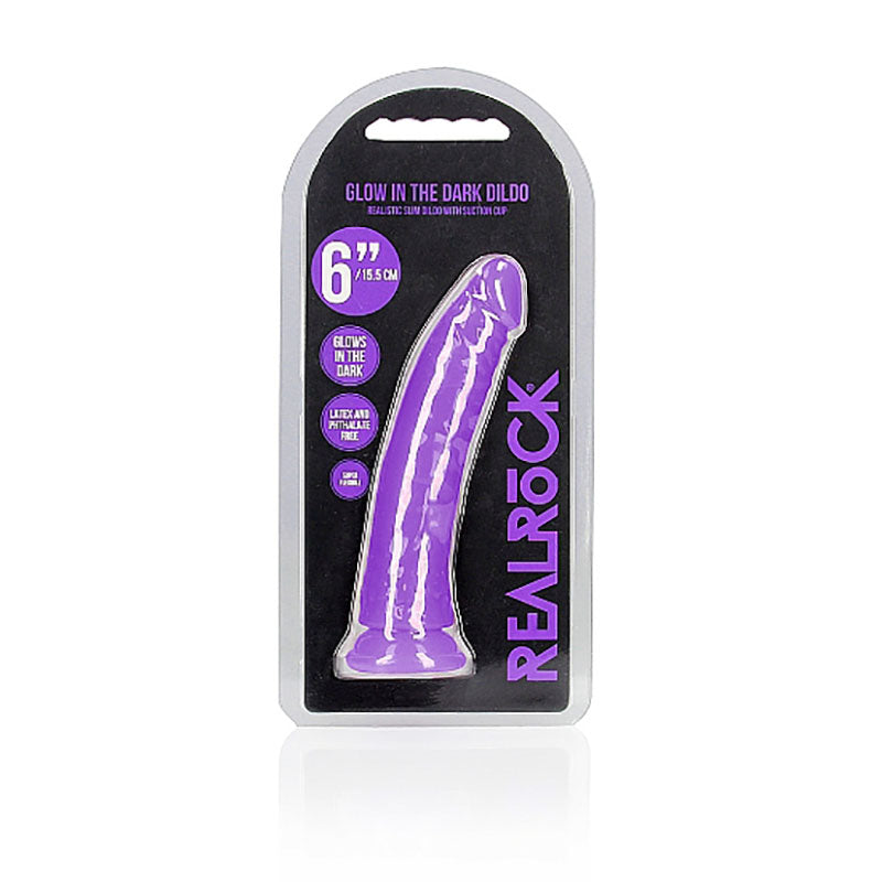 REALROCK 15.5 cm Slim Glow in the Dark Neon - Purple - Glow in Dark Purple 15.5 cm (6&