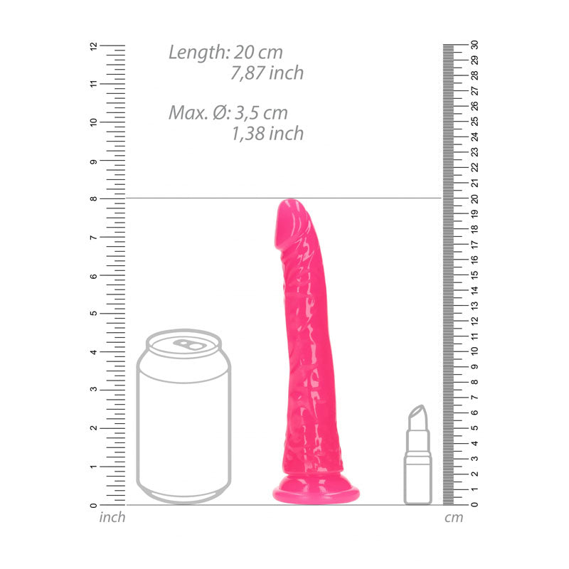REALROCK 18 cm Slim Glow in the Dark Neon - Pink - Glow in Dark Pink 18 cm (7&