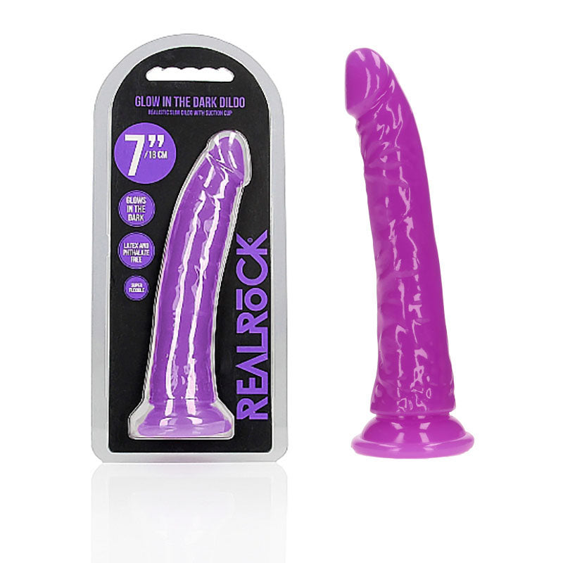 REALROCK 18 cm Slim Glow in the Dark Neon - Purple - Glow in Dark Purple 18 cm (7&