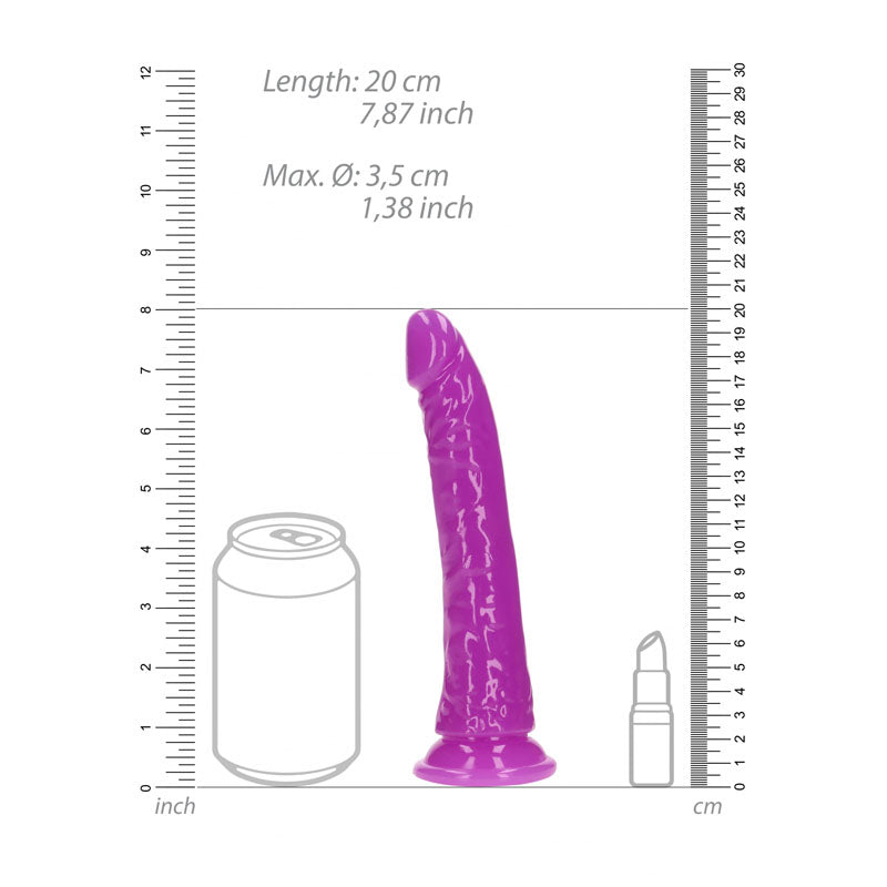 REALROCK 18 cm Slim Glow in the Dark Neon - Purple - Glow in Dark Purple 18 cm (7&