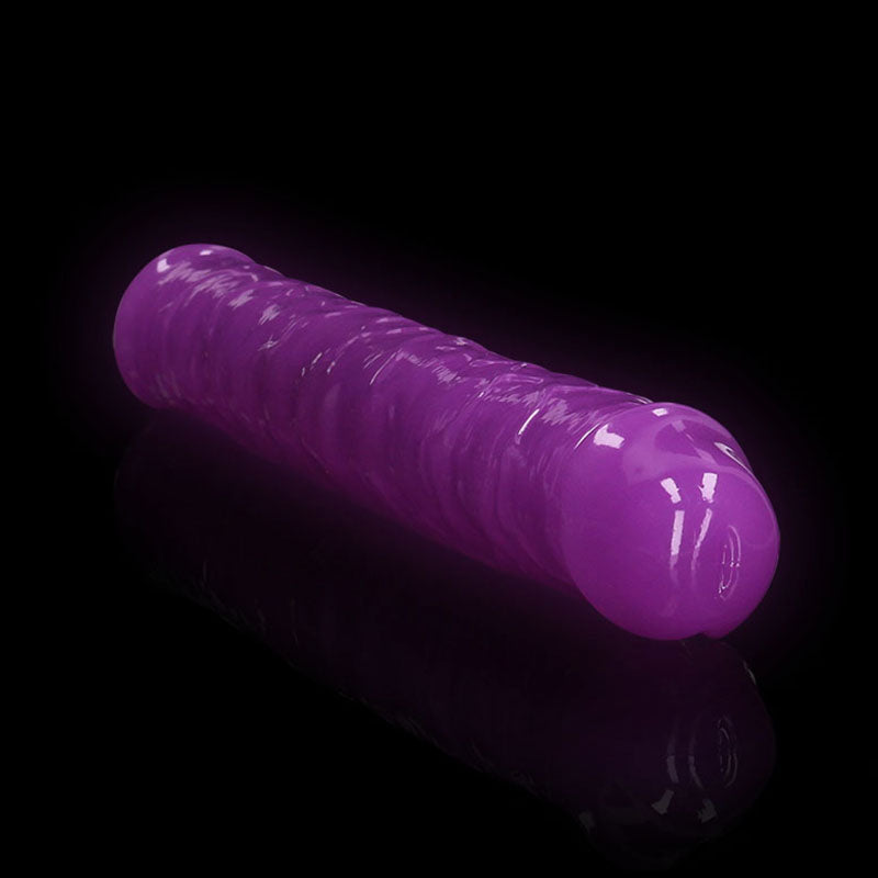 REALROCK 30 cm Double Dong Glow - Purple - Purple 30 cm (12&