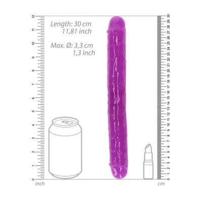 REALROCK 30 cm Double Dong Glow - Purple - Purple 30 cm (12'') Double Dong