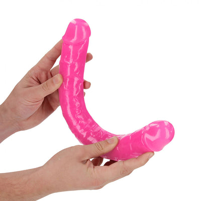 REALROCK 38 cm Double Dong Glow - Pink - Pink 38 cm (15'') Double Dong