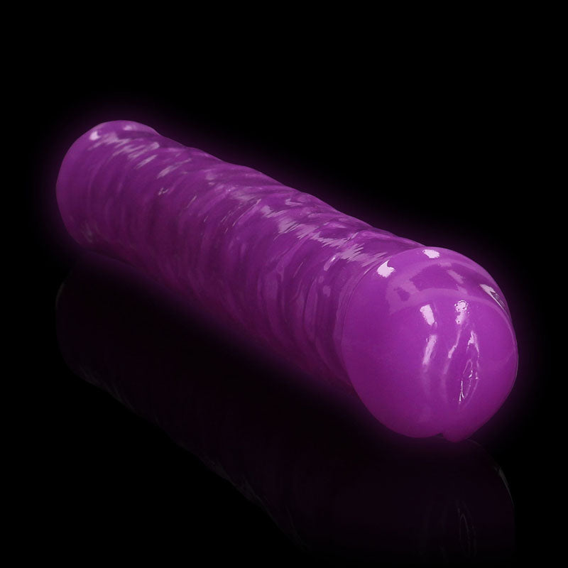 REALROCK 38 cm Double Dong Glow - Purple - Purple 38 cm (15&