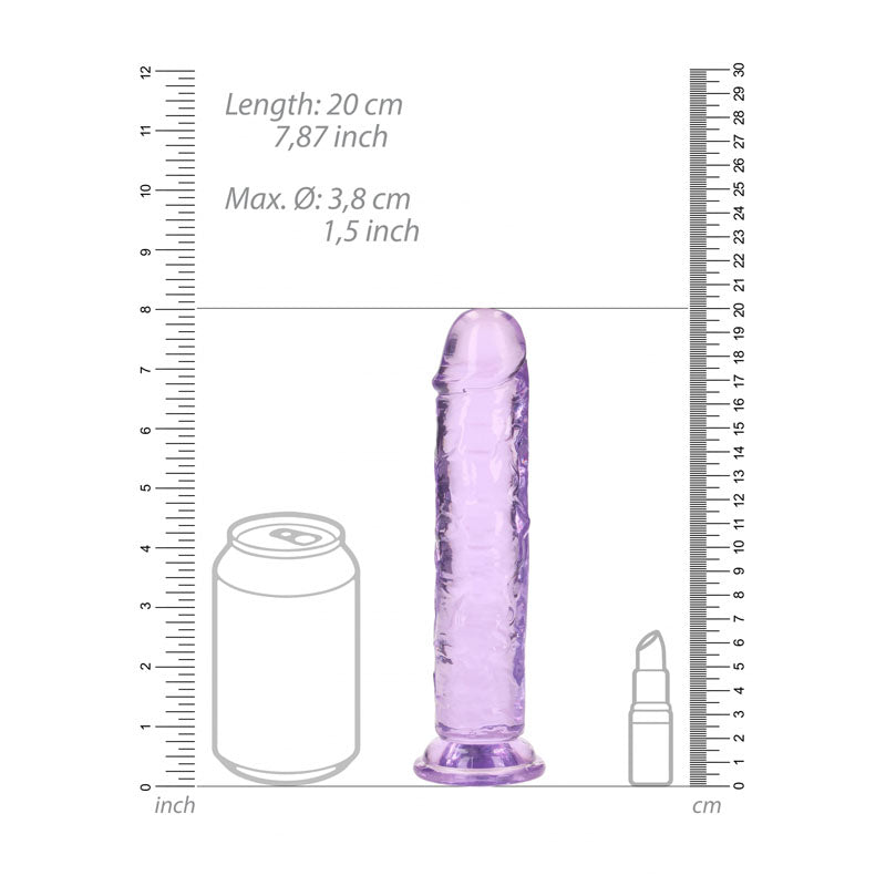 REALROCK 20 cm Straight Dildo - Purple - Purple 20 cm (8&