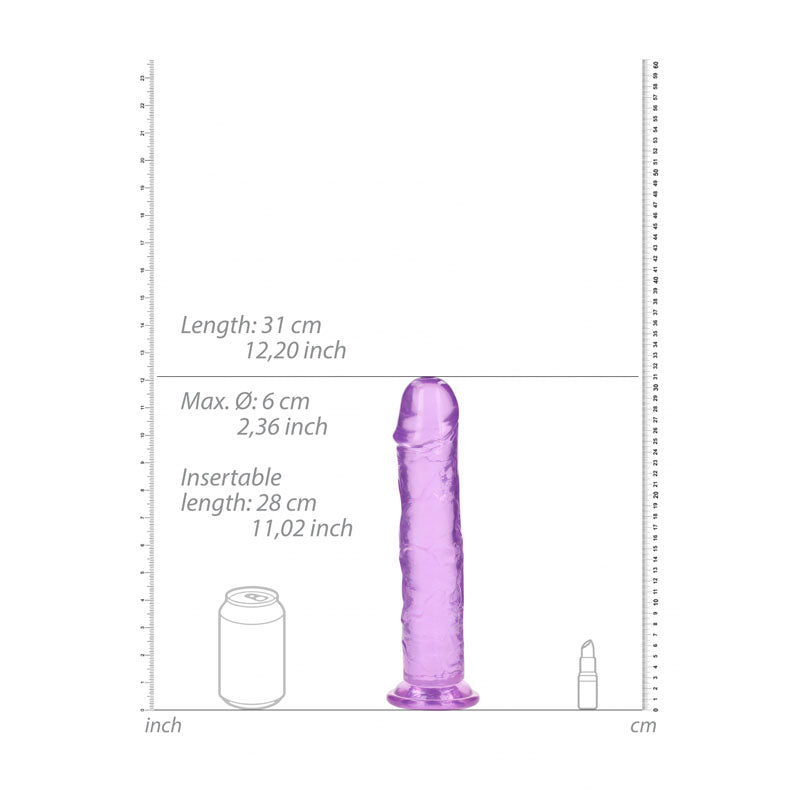 REALROCK 31 cm Straight Dildo - Purple - Purple 31 cm (11&