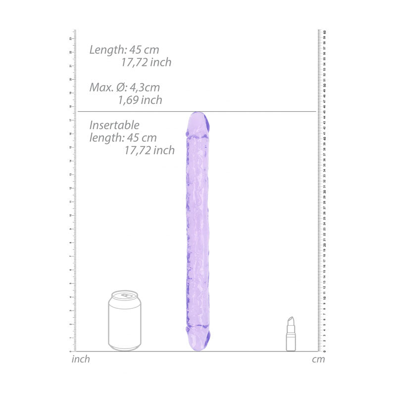 REALROCK 45 cm Double Dong - Purple - Purple 45 cm (18&